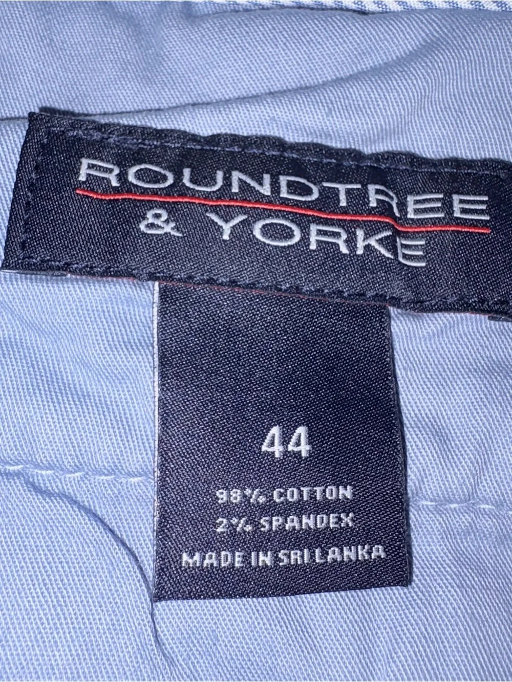Roundtree & Yorke Mens Big & Tall Shorts 44 Cash Blu Classic Fit NWT